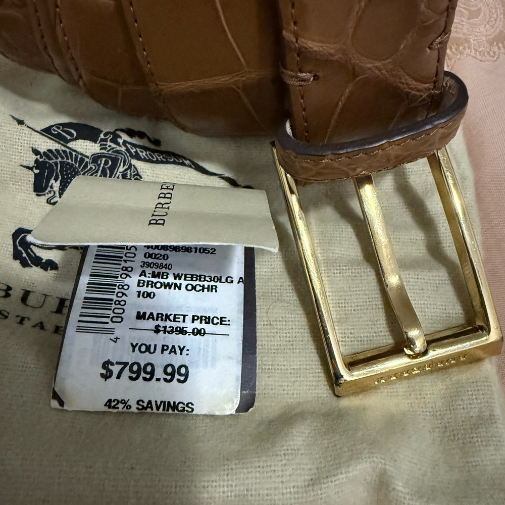 Burberry Brown Belt Bag with Signature Design - Picture 5 of 8